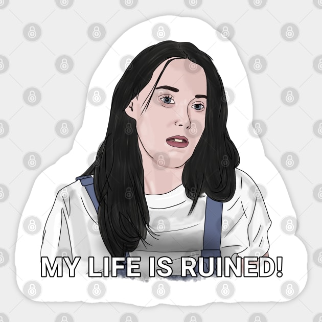 Devan - My life is ruined Sticker by Ofthemoral